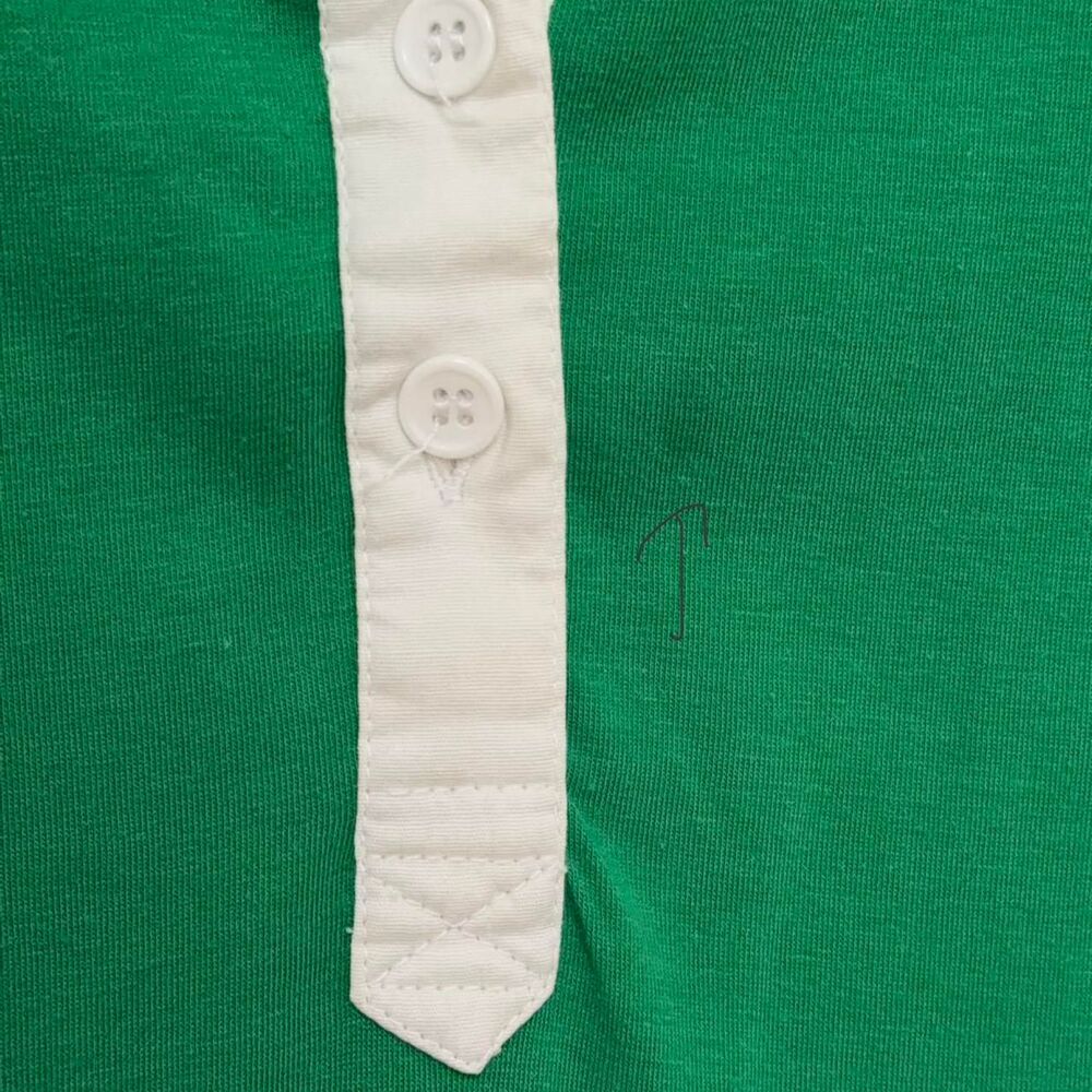 Green Sleeveless Contrast Polo Top  size S - Picture 4 of 8
